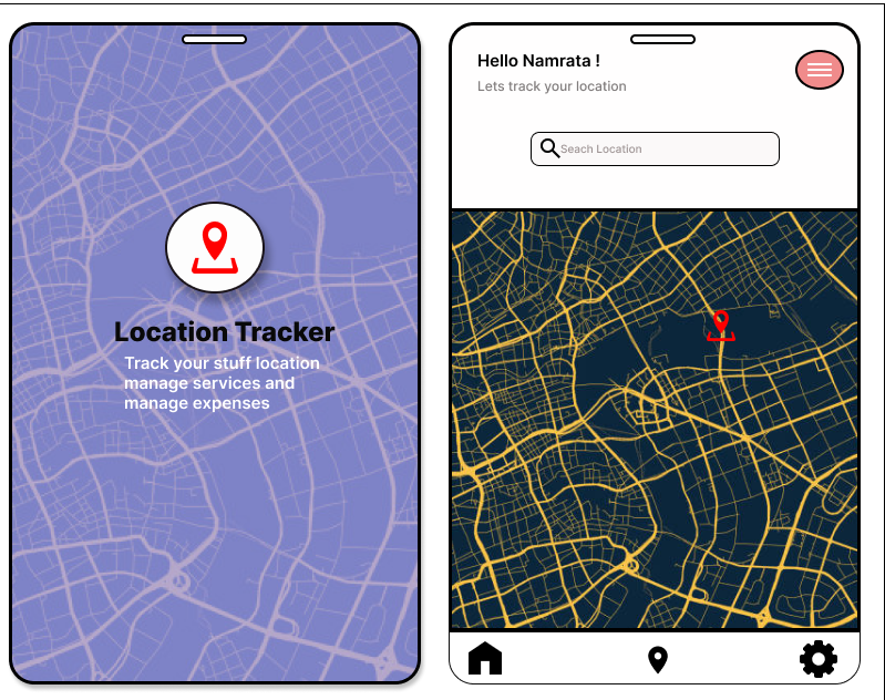 UI ux DailyUI Mobile app location track