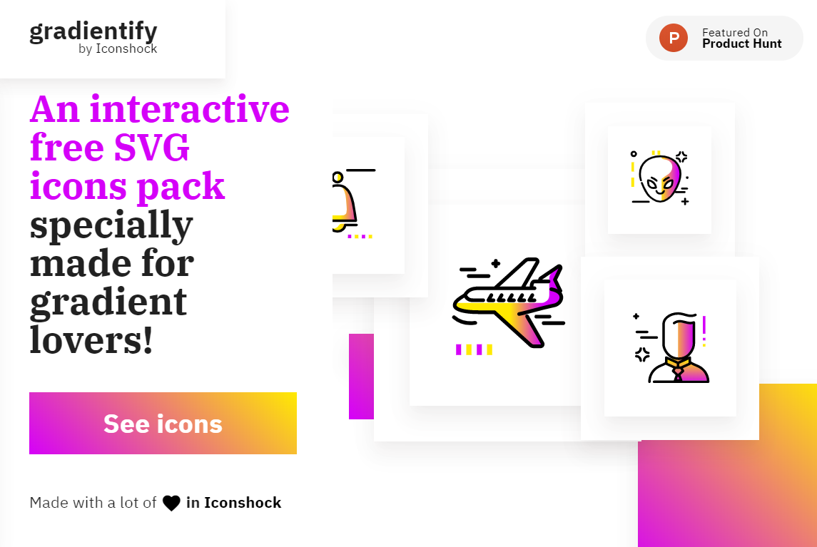 gradients free icons vector svg css color 渐变色 图标 иконки