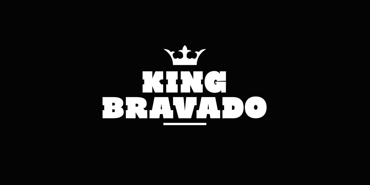 King Bravado trieste stoner doom black simple geometric optical Cd Album Pantone Process Black