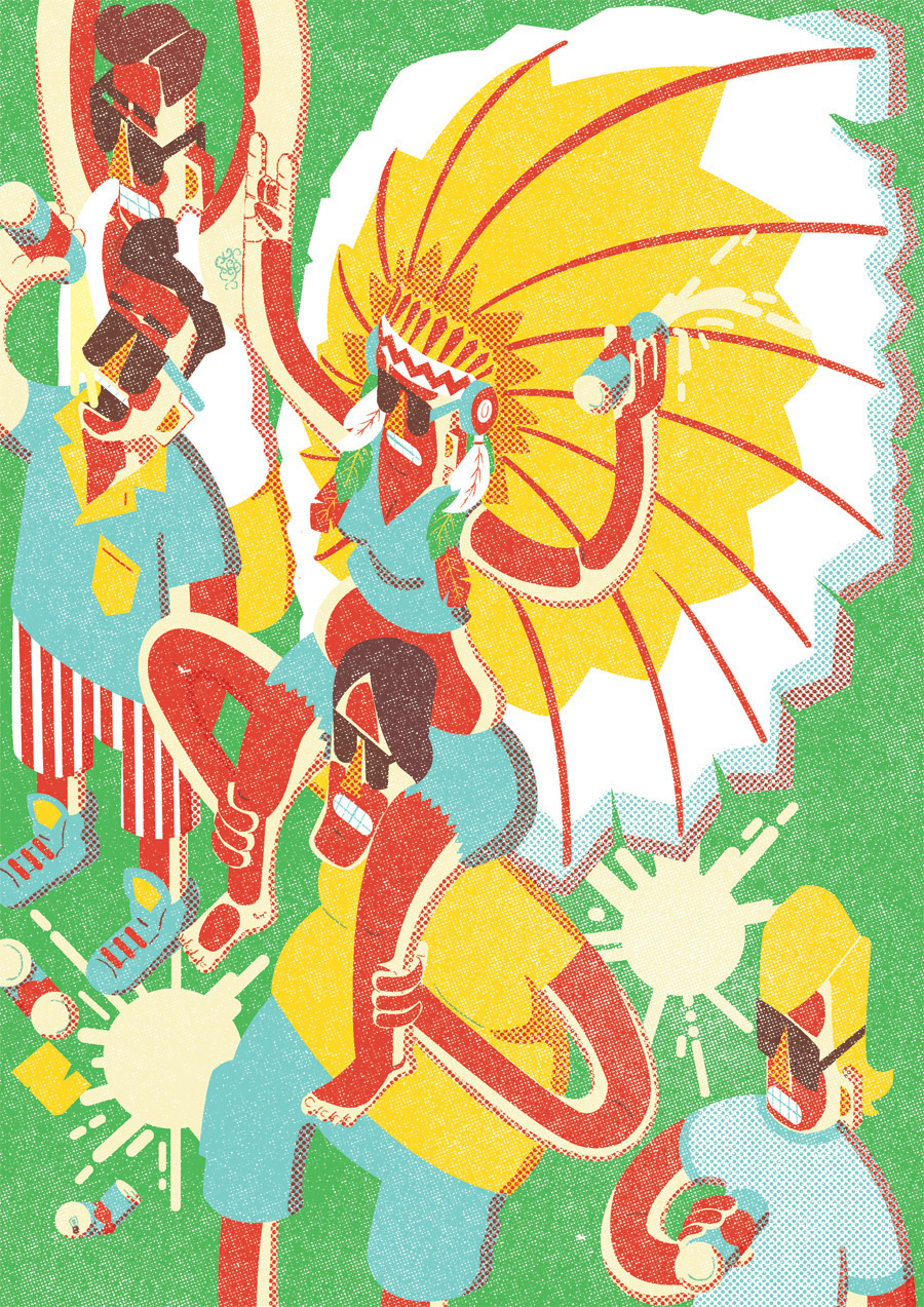 poster design musicfestival glastonbury indian headress summer Sunglasses festival Sun girl man
