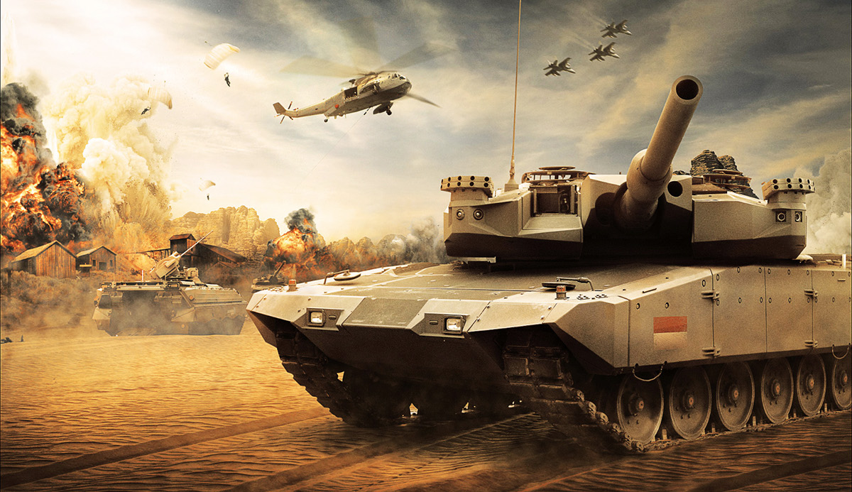 My personal project digital imaging  army Indonesian Tank