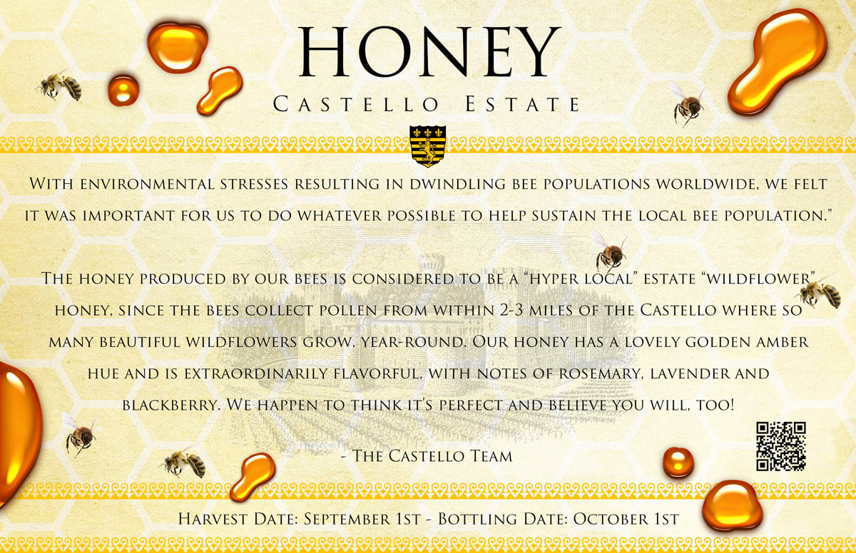Olive Oil honey factsheet napavalley wine bees olive design