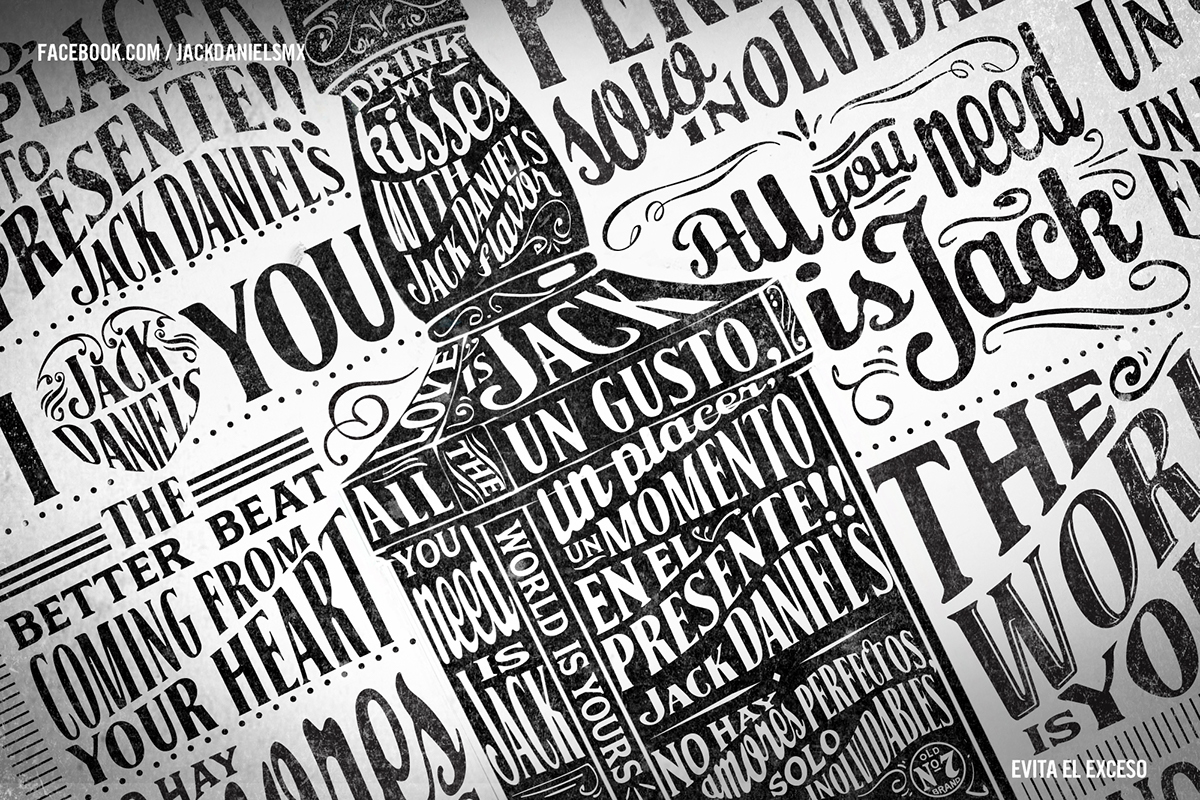 ILLUSTRATION  jack daniels typography  