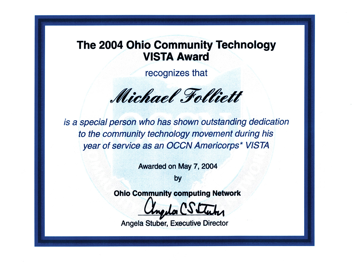 digital video manager Americorps Ohio Community Computing network