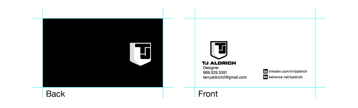 brand tj Personal Brand identity brand guidelines rules guidelines logo Icon shield simple clean White Space  black
