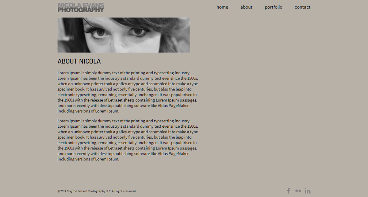Website Design website development nicola evans photography