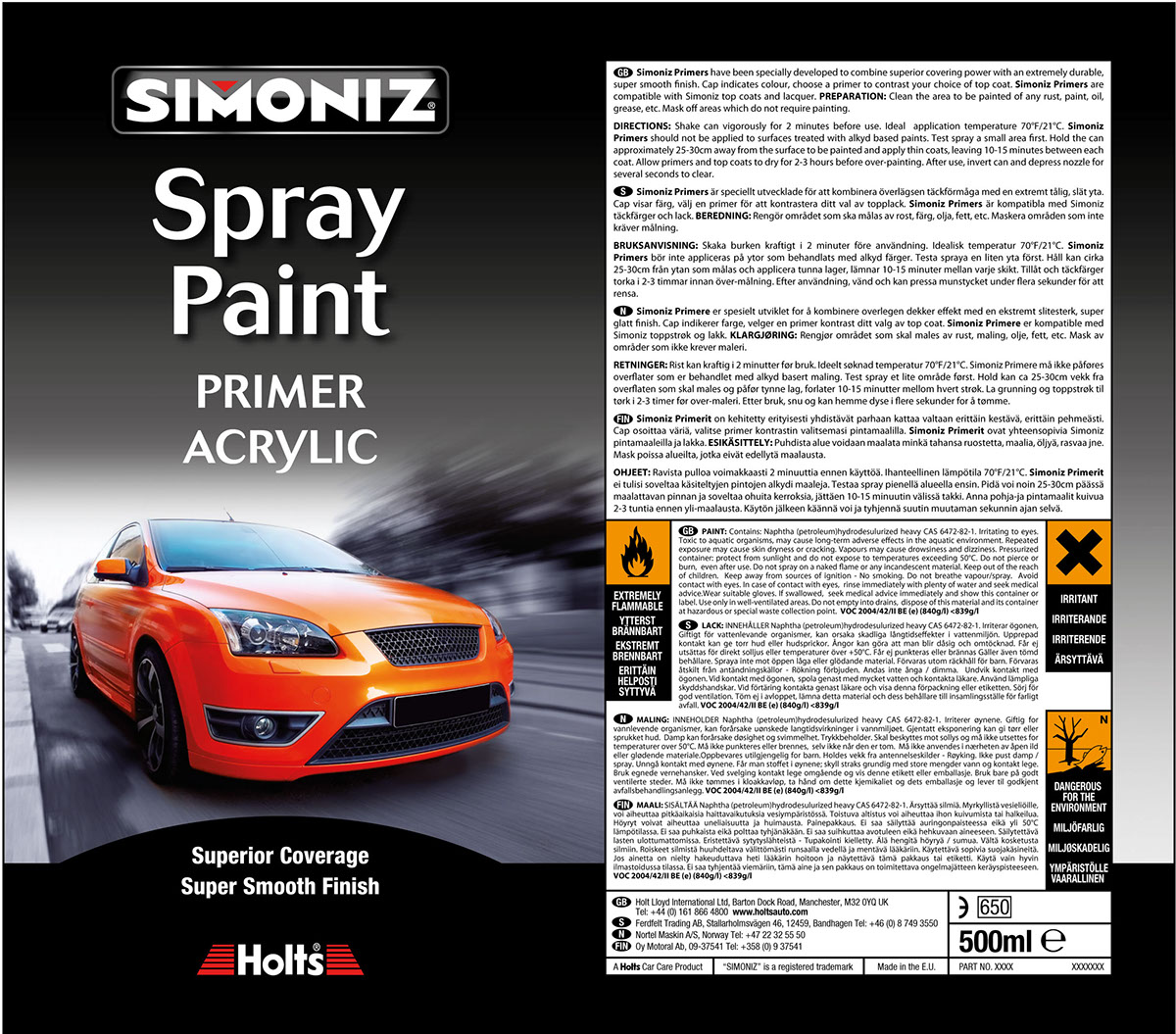 Auto car spray paint Simoniz design artwork print ready Flexo