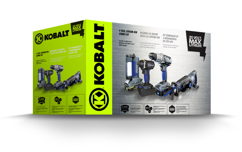 Kobalt tool power tool Packaging package design  box screwdriver Tool set