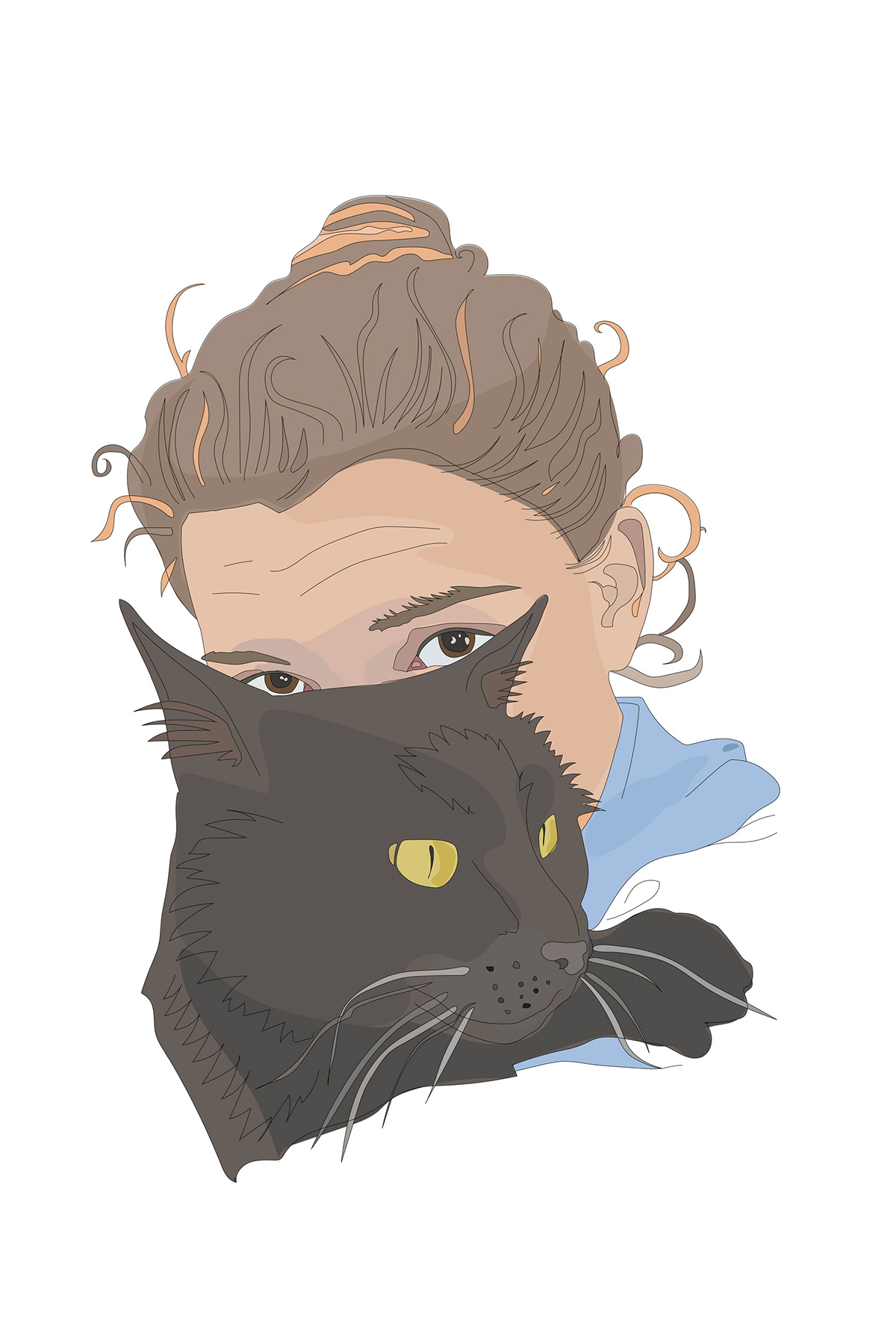 portrait ILLUSTRATION  Cat girl