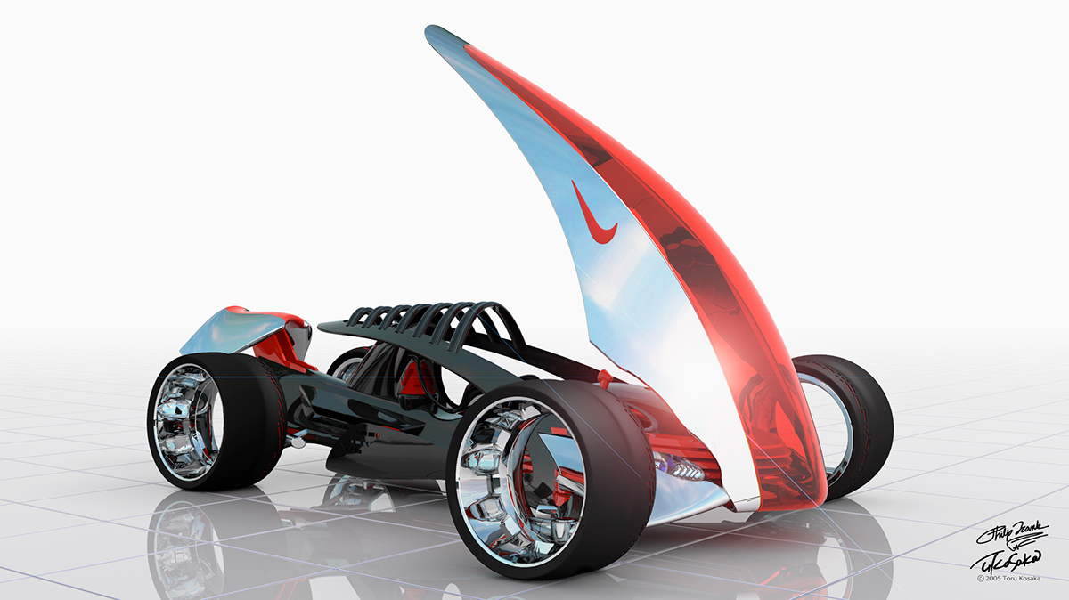 Adobe Portfolio nike car car design 3D CAD supercar Nike
