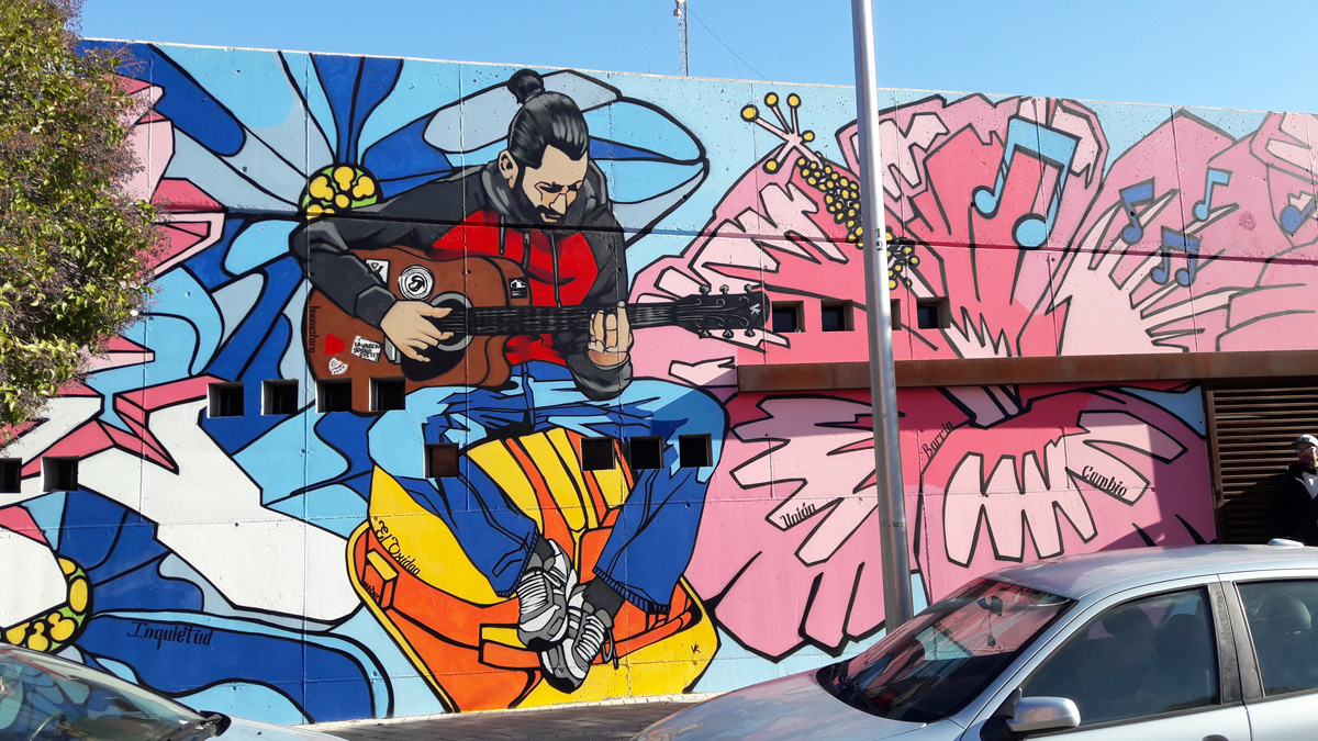 naone hip hop Urban art vallecas Guitarra jardinera oxidao
