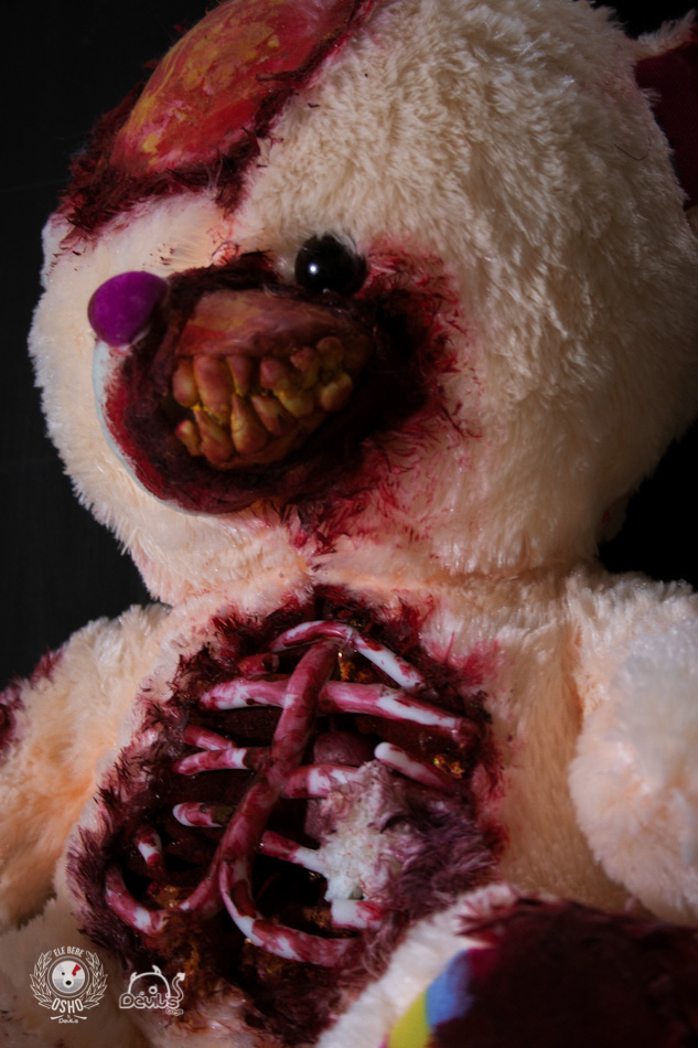 oso toy red design toy colombia medellin virus bear plush toy blood bones skull brain dead zombie