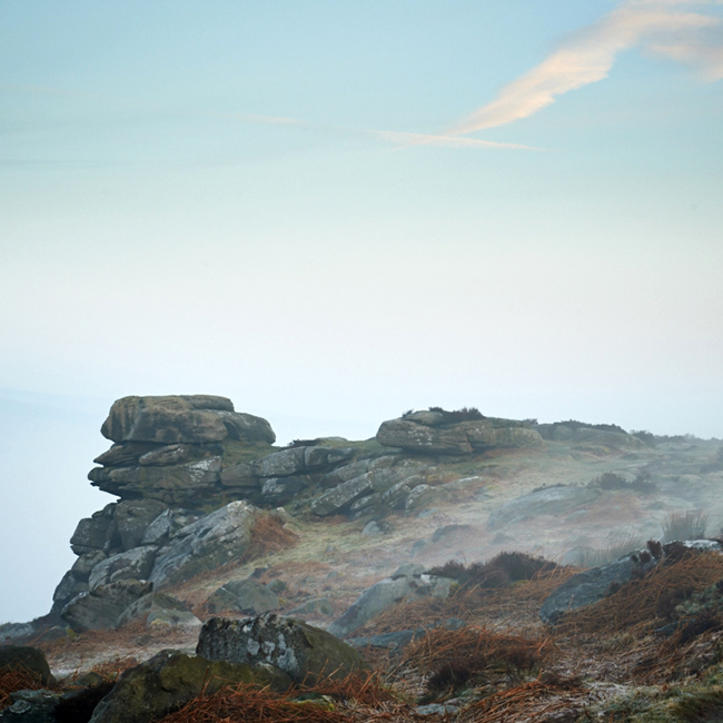 Landscape landscape photography cliffs mist Early morning Peak District Sunrise workshops gritstone UK photography workshops fog