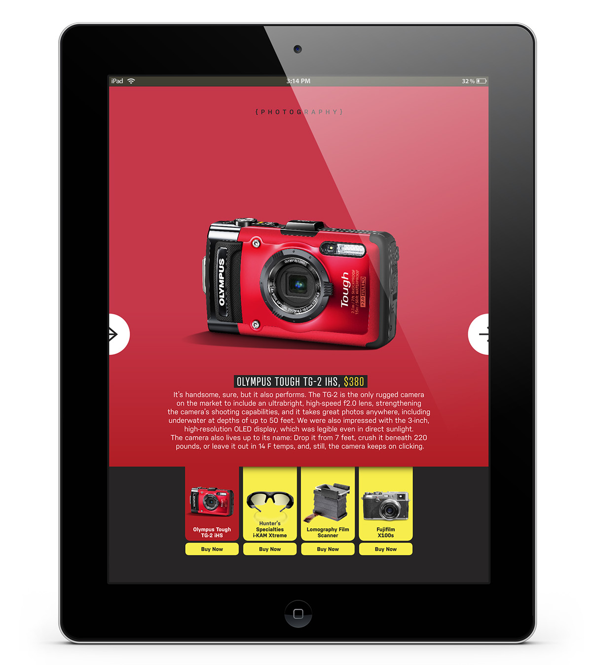 iPad App popular mechanics PopMech Special Gear & Gadget Guide tablet app design UI user interface digital design Screen Design