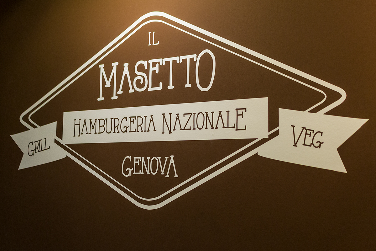 restaurant masetto genova graphic Interior design hamburger house wood identity italia beer Bistrot streetfood craft