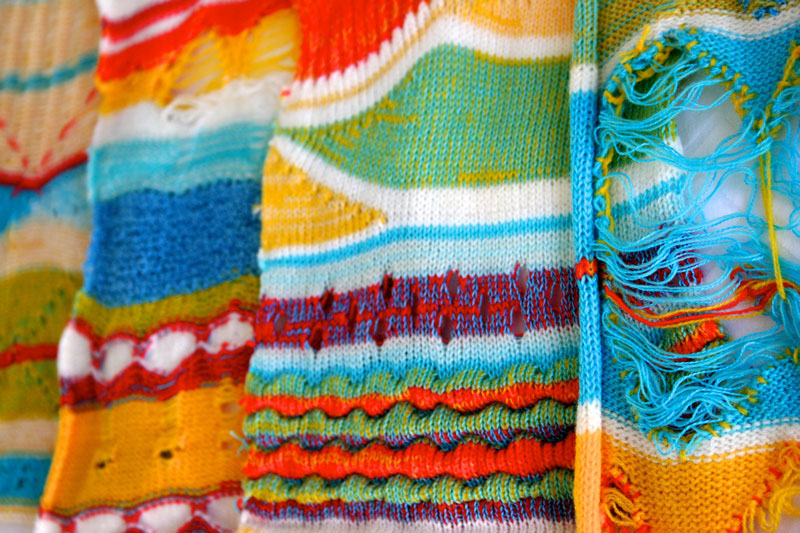 knitting machine knitting texture