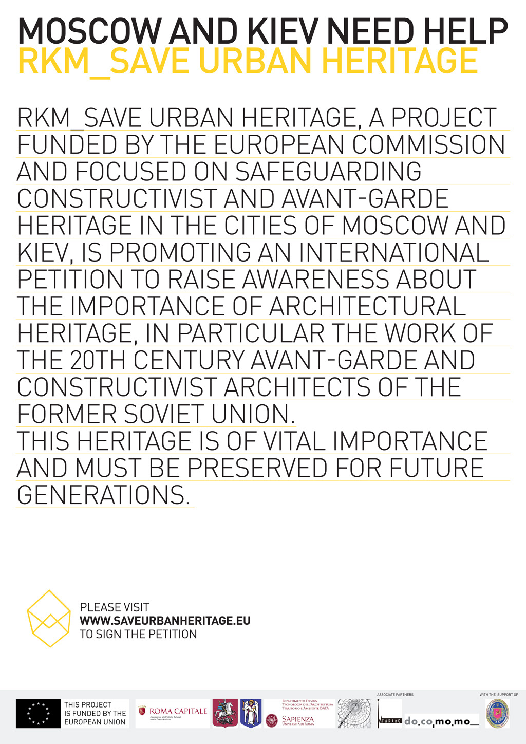 pattern postcards Urban Heritage petition poster logo RKM