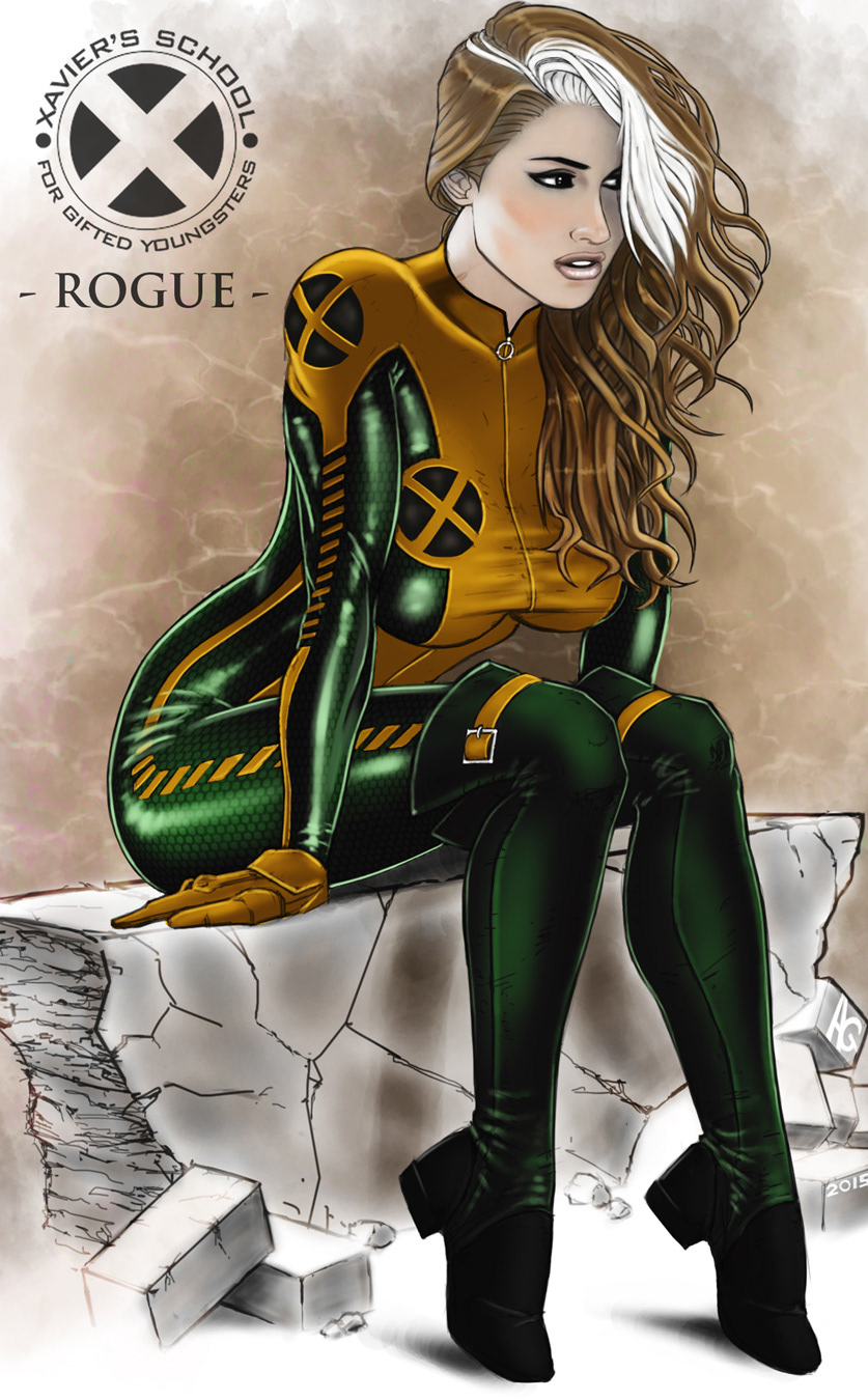 Fan Art concept art comic art hot girl scififantasy x-men Rogue mutan...