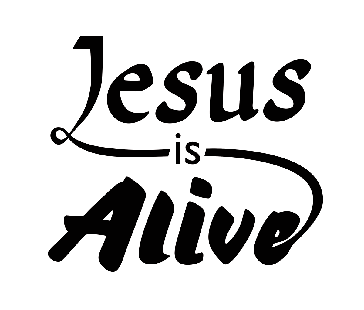 is alive lettering jesus christ
