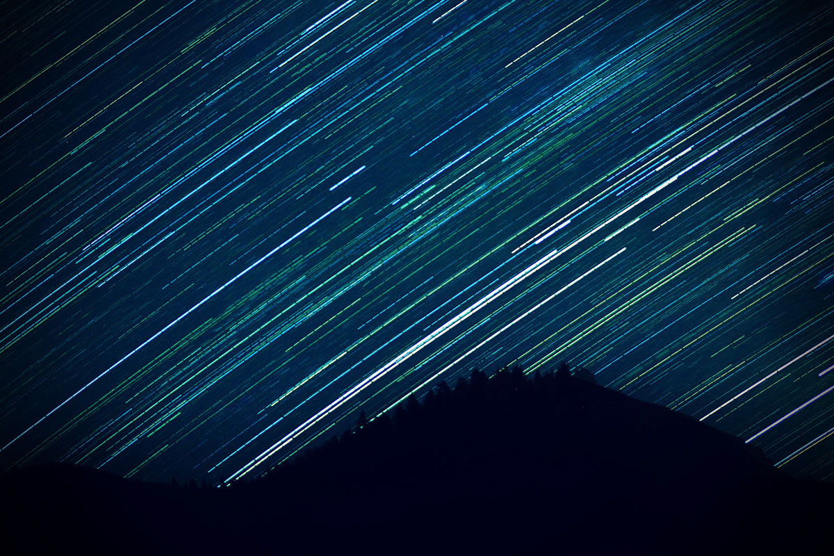 star trails Idaho mountain moon night Nightscape Landscape Ketchum Sun Valley