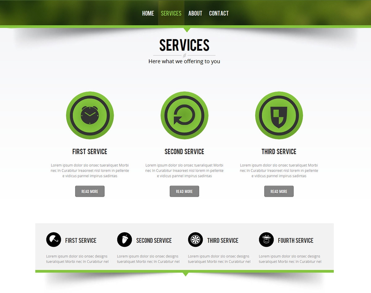Website design layouting onepage responsive web
