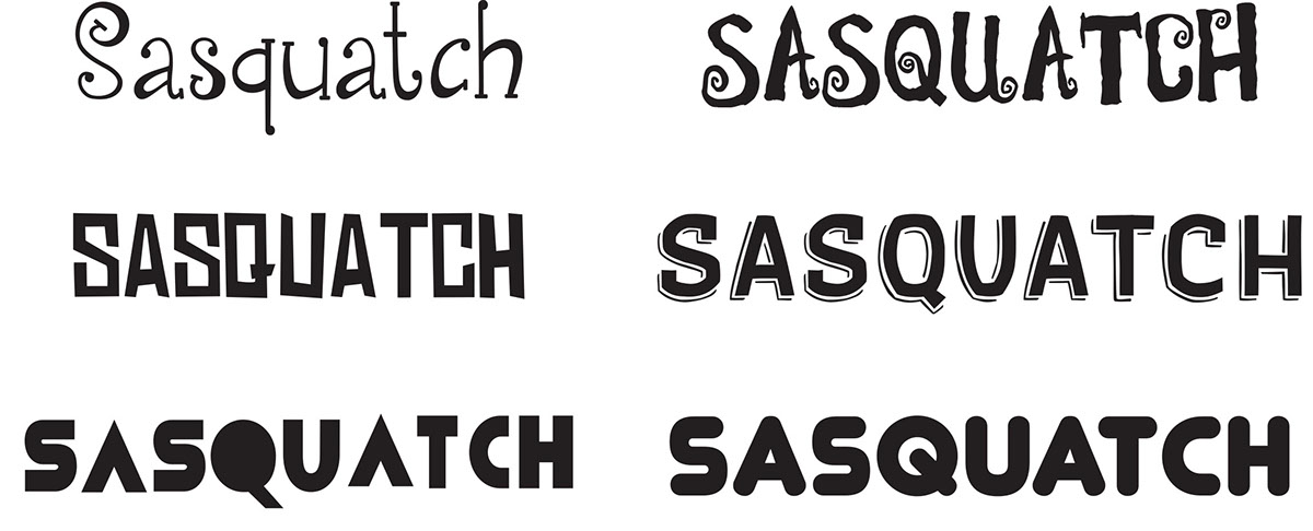 sasquatch poster design media color cute monster sketches