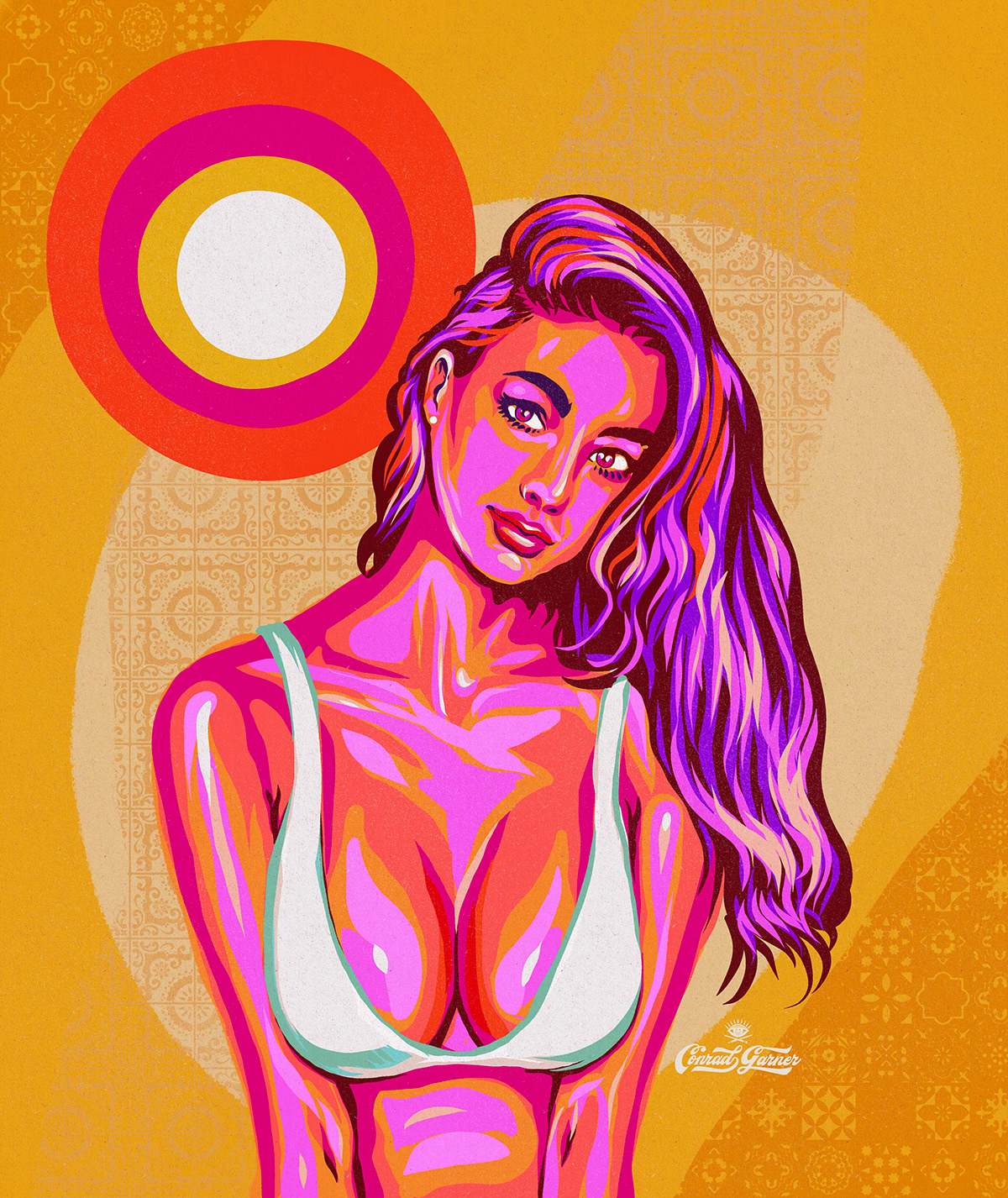 artwork beauty color Digital Art  ILLUSTRATION  model pattern Style texture woman