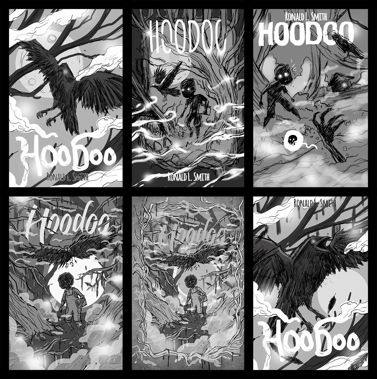 book cover children crow voodoo creepy spooky woods dark boy story jacket