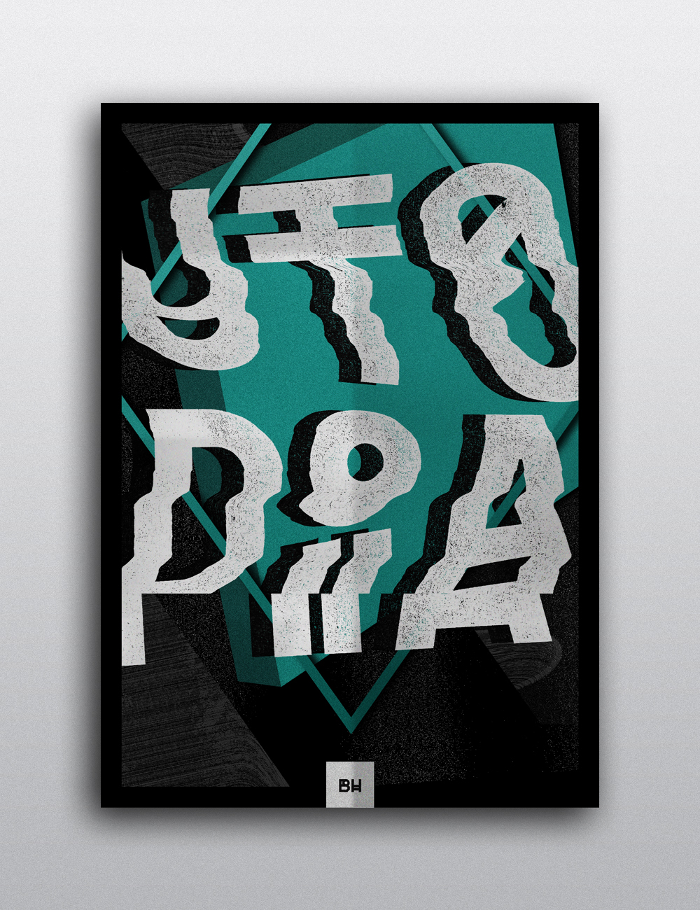 poster utopia blank hiss creative type handmade photocopy green 3D Glitch cool awesome flyer Portugal young designer