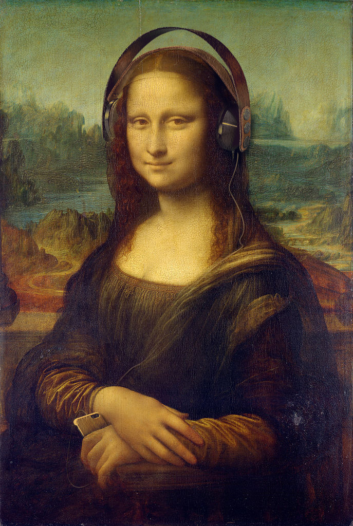 art headphone dali frida ILLUSTRATION  photoshop Da Vinci Michelangelo van gogh munch