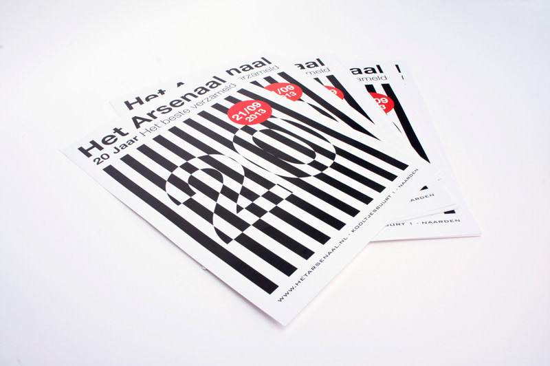 poster black White flyer facebook header Het Arsenaal jan des bouvrie Advertentie strepen stripes minimal design