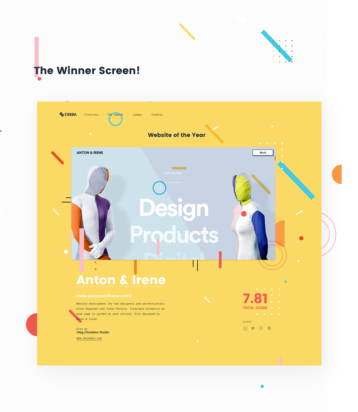 design Web Layout grid shapes geometric abstract css Awards showcase