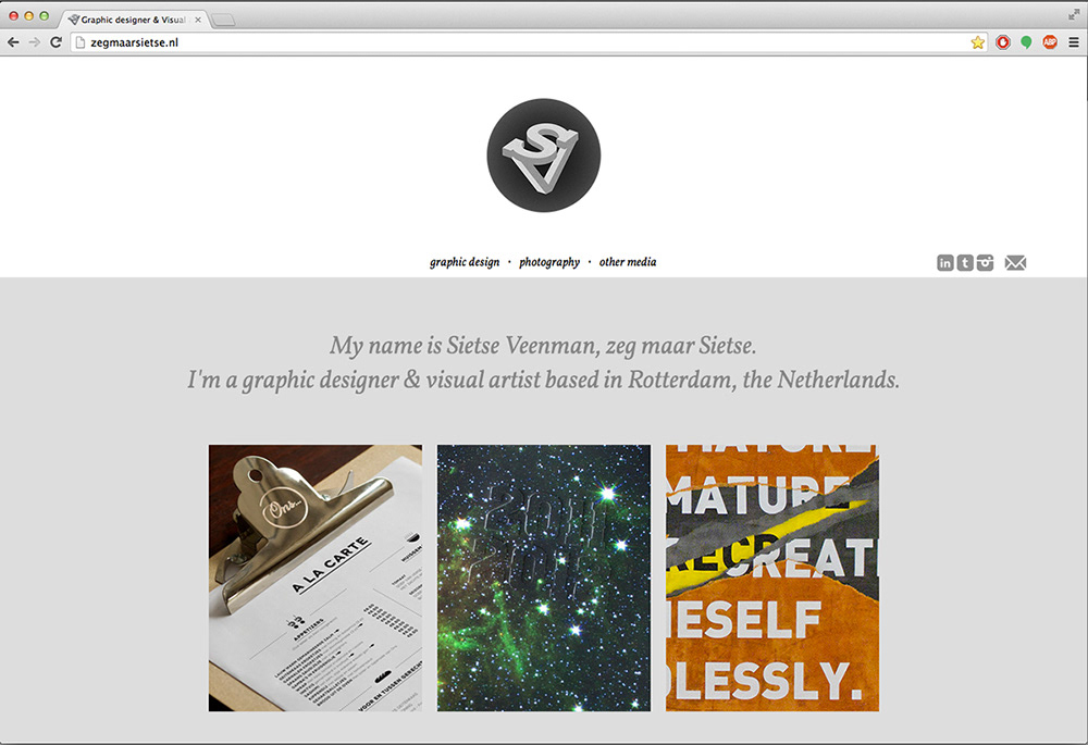 portfolio Website Webdesign visual artist