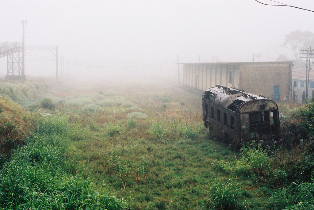 cemetery Film   35mm loneliness rose fog abandoned Nature green railroad