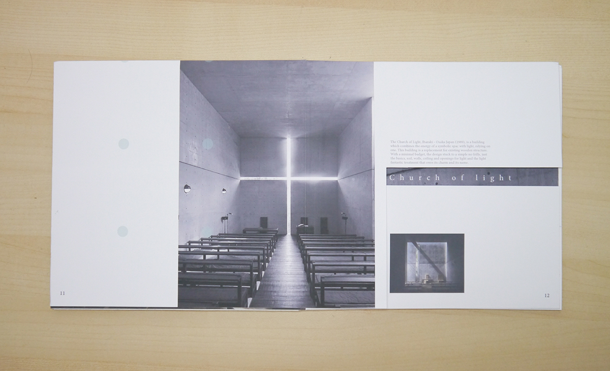 Tadao Ando japanese architect church of light haiku effect book design prints