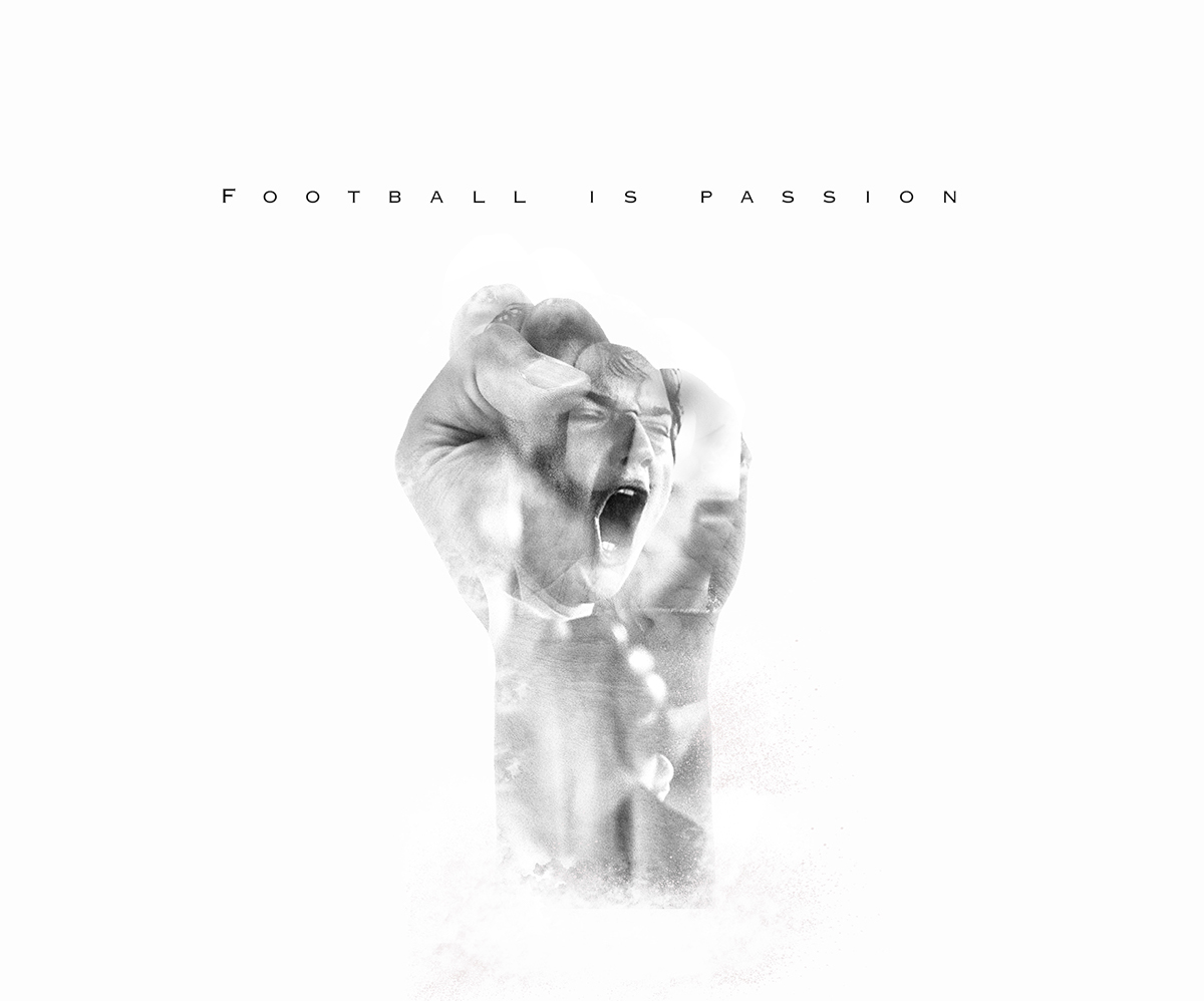 football soccer fans passion black & white bw emotion scream cheer hand fist