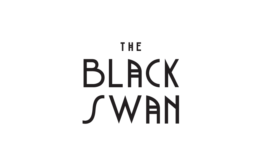 The Black Swan branding & design menu design namecards bottles restaurant bar