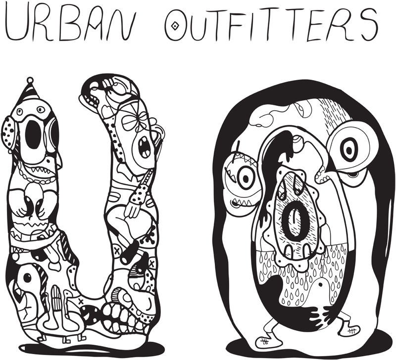 UO Urban Outfitters graffitti colors cool people hand type doodle design digital promo bongang art characters poster