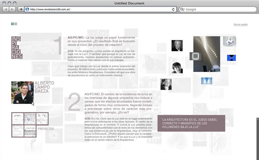 revista catedra gabriele gabriele 3 fadu Web interactividad