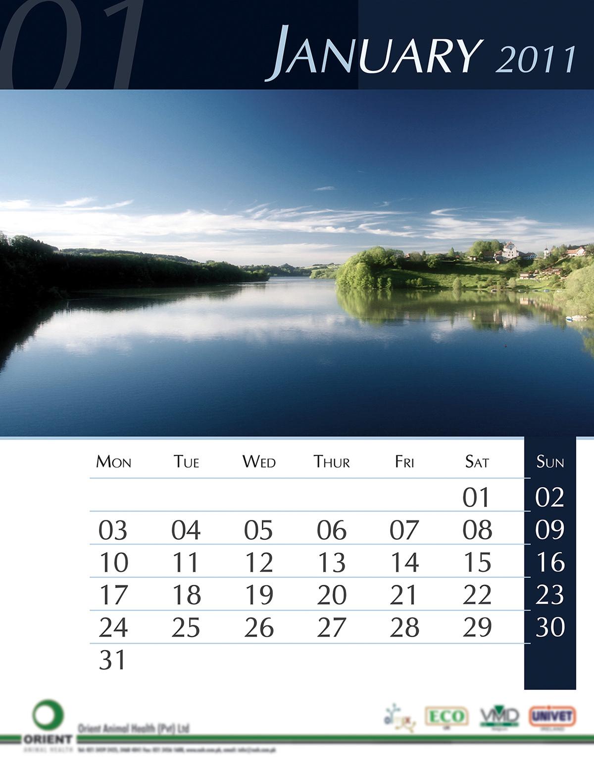 calendar design Orient