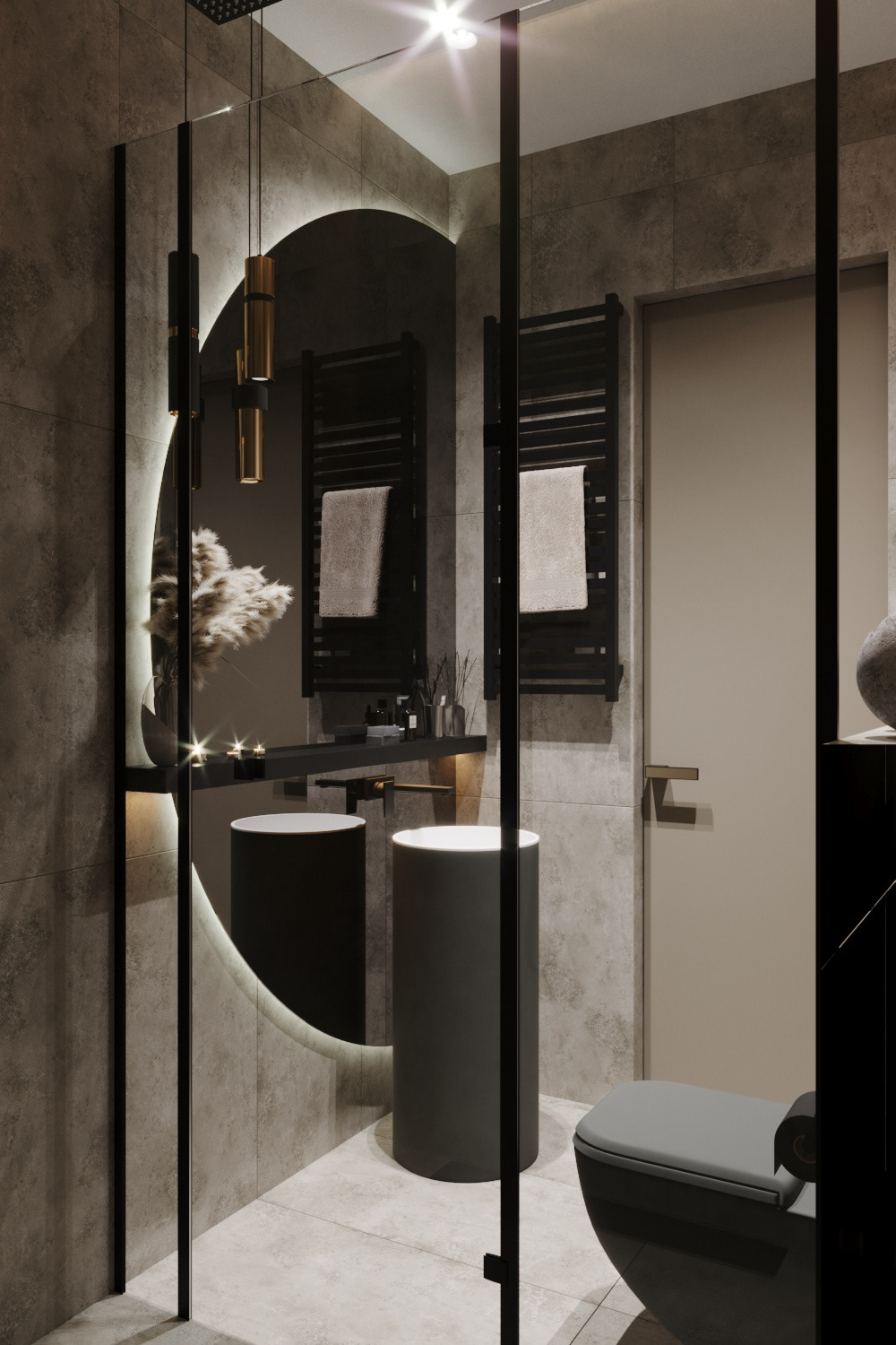 3d max bathroom CGI corona design Interior Render SHOWER