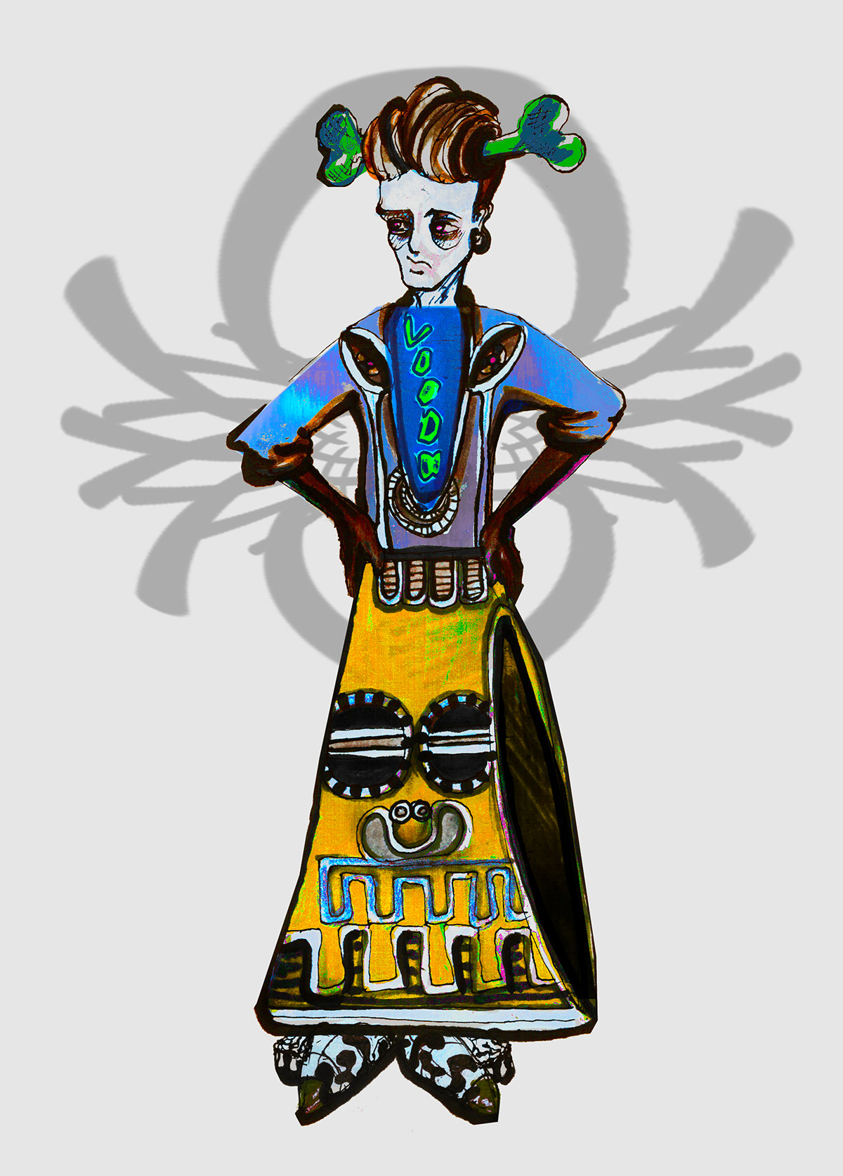 voodoo Eccentric shamanic psycho bonkers men's costumes tribal