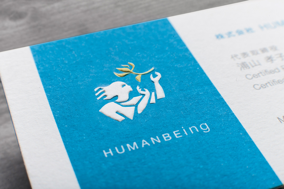 identity woman letterhead flower japan human coaching humanity blue