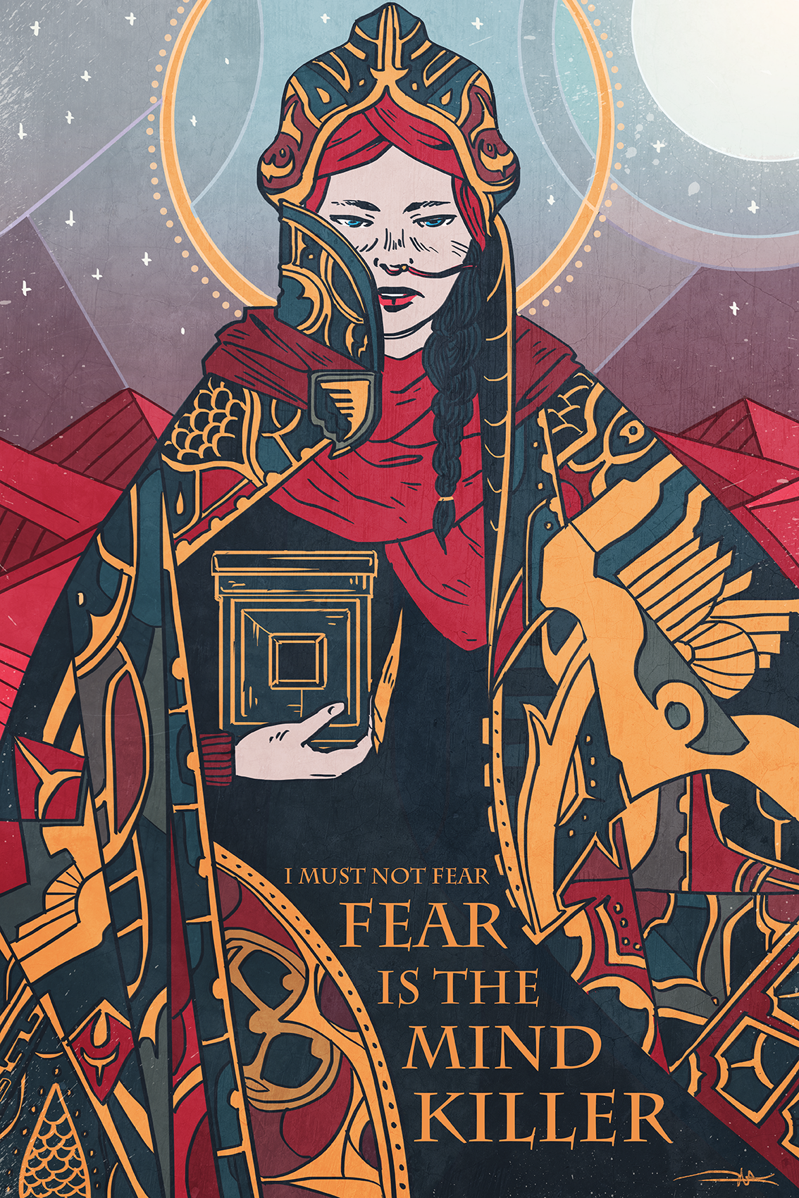 dune fear is the mind killer poster print tarot