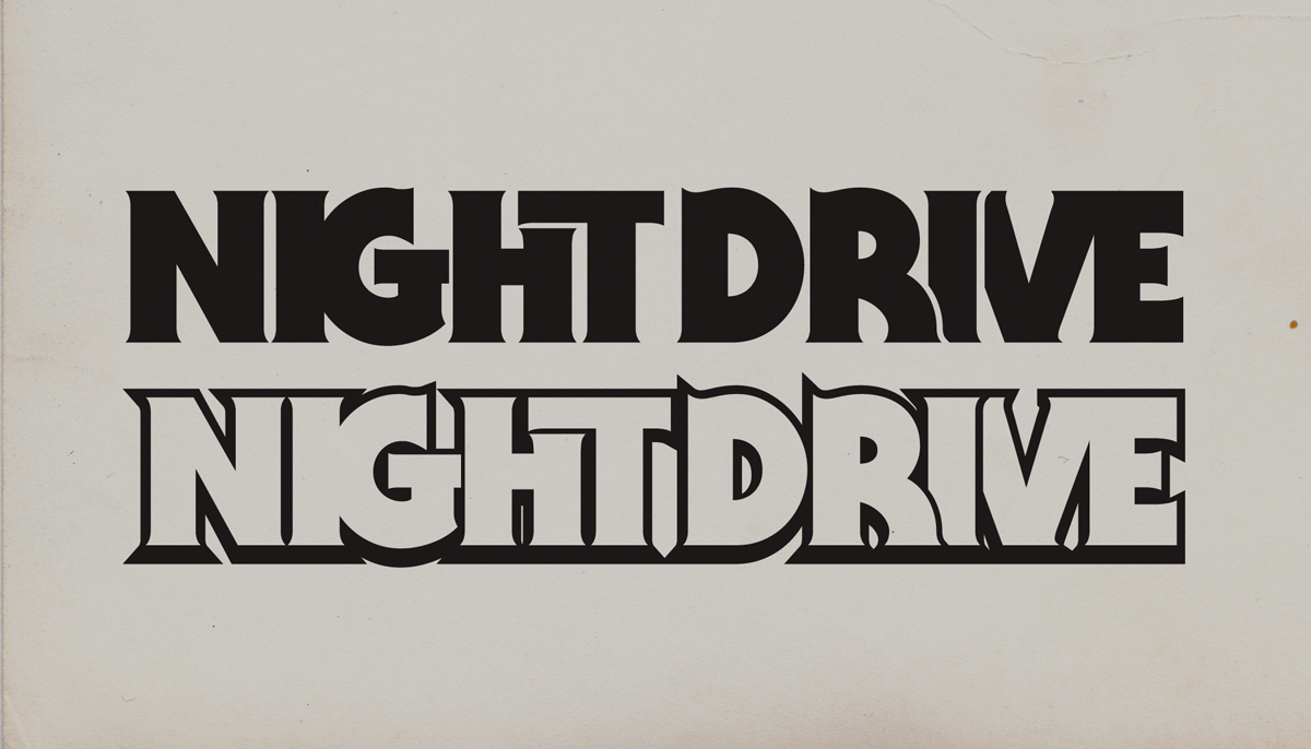 brand night drive logos dope Retro 80's 80s vhs hotrod poster promo New Wave electro 1980s