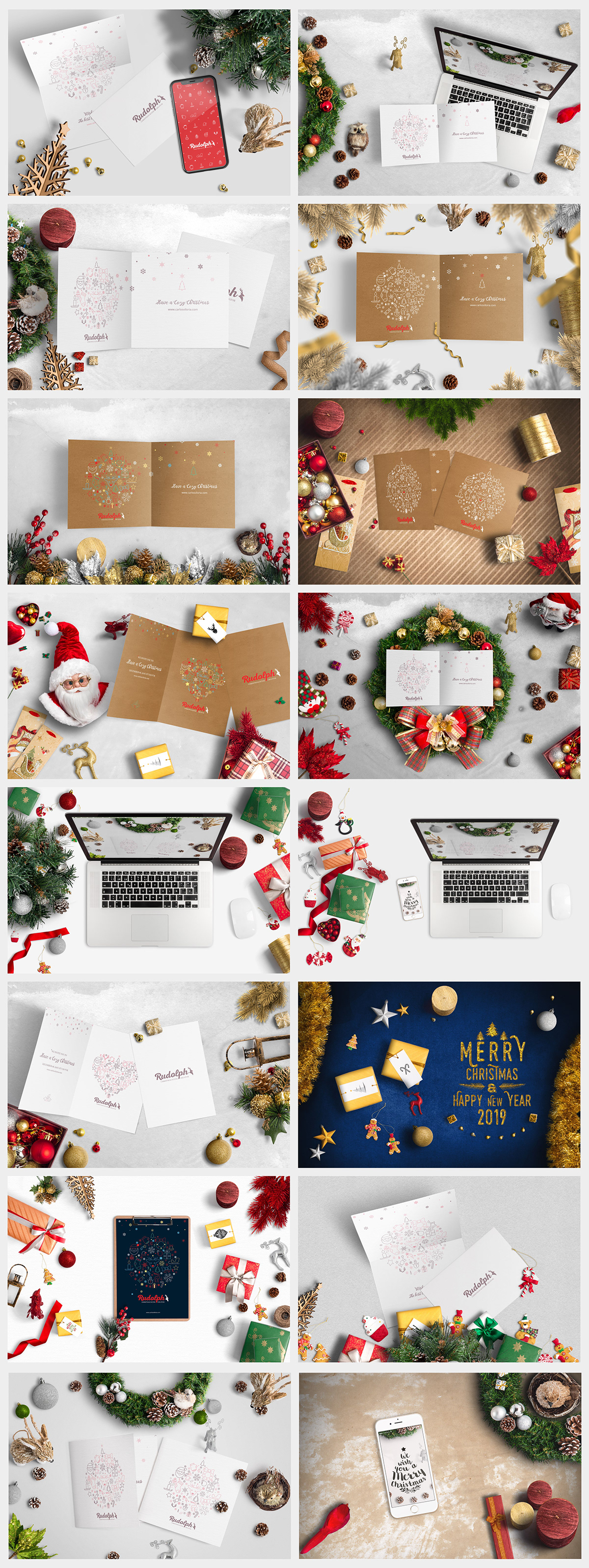 Christmas xmas scene creator Isolated elements holidays new year