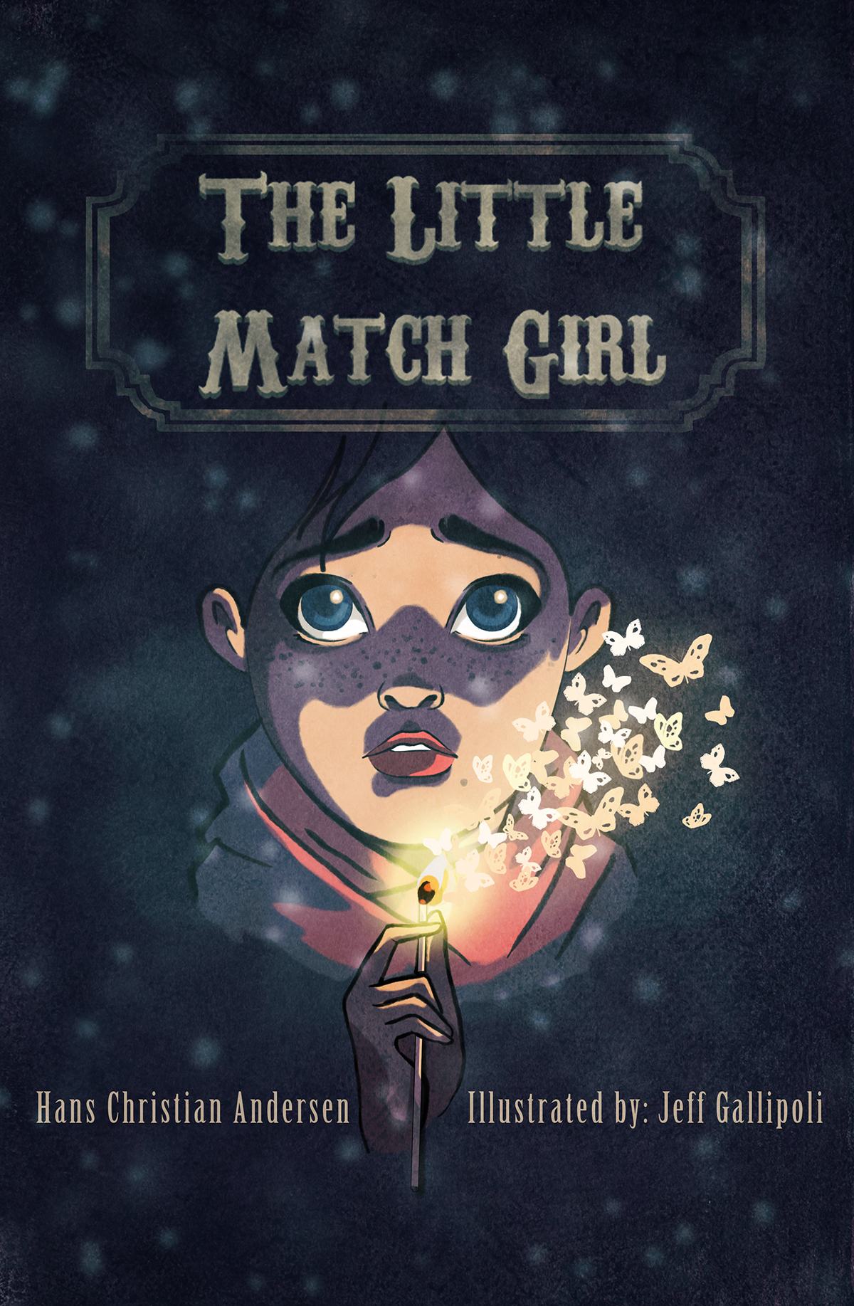 TheLittleMatchgirl girl fairy tale photoshop little girl match book book cover cover short story