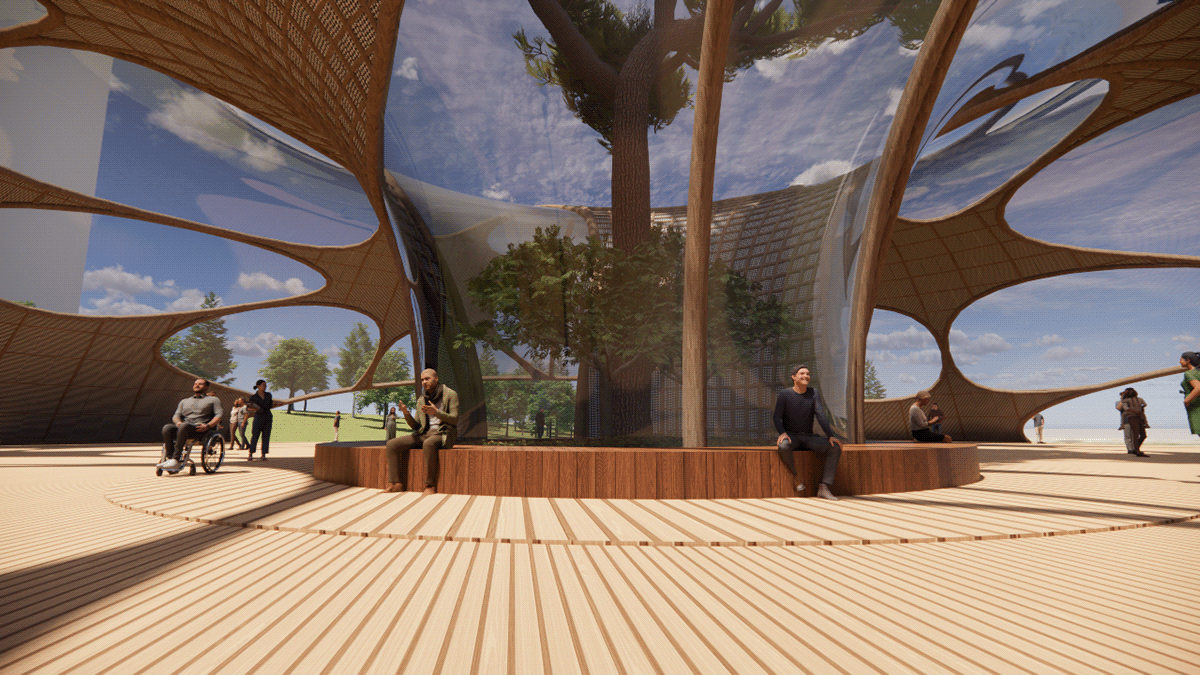 architecture Render pavilion design parametric pavillion design 3d modeling