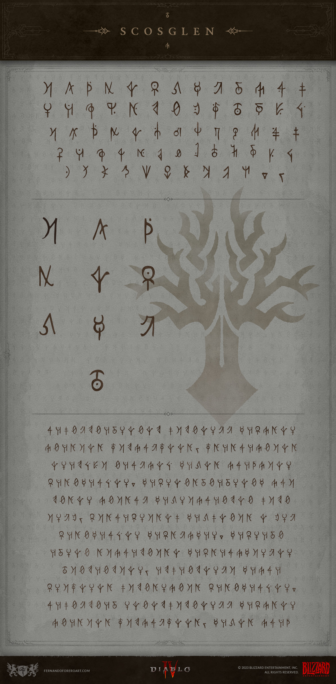 type typography   glyphs diablo Diablo IV Diablo 4 Fernando fernando forero Blizzard video game