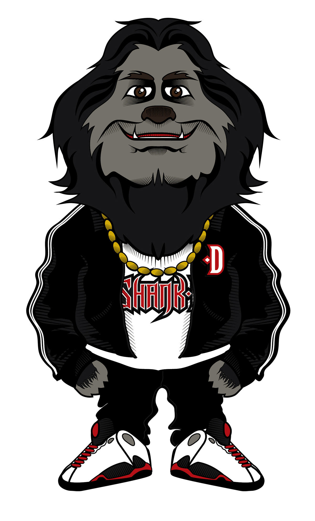 beast monster Mascot shank d hiphop Kanye West Jam Master Jay run dmc Character egypt Shank prison